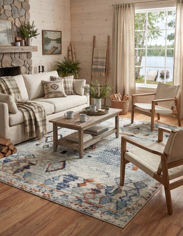 Light Blue Morocco Rug
