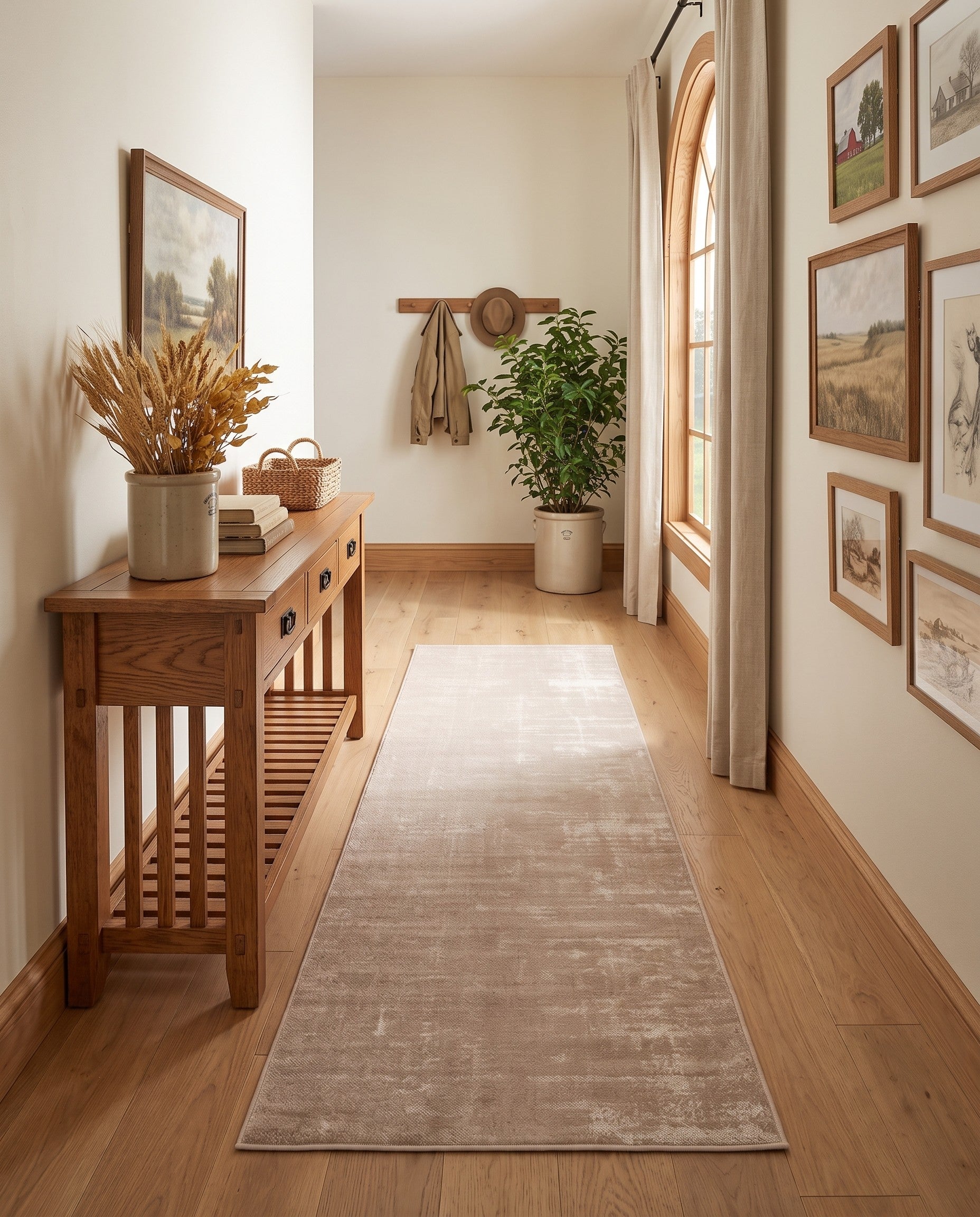 Ivory Valencia Runner Rug