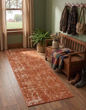 Orange Valencia Runner Rug
