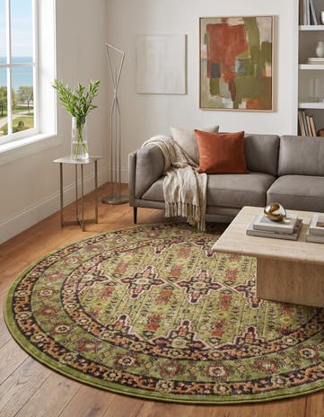 Green Lucerne Round Rug