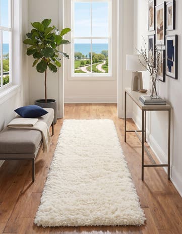 Pearl Infinity Shag Runner Rug