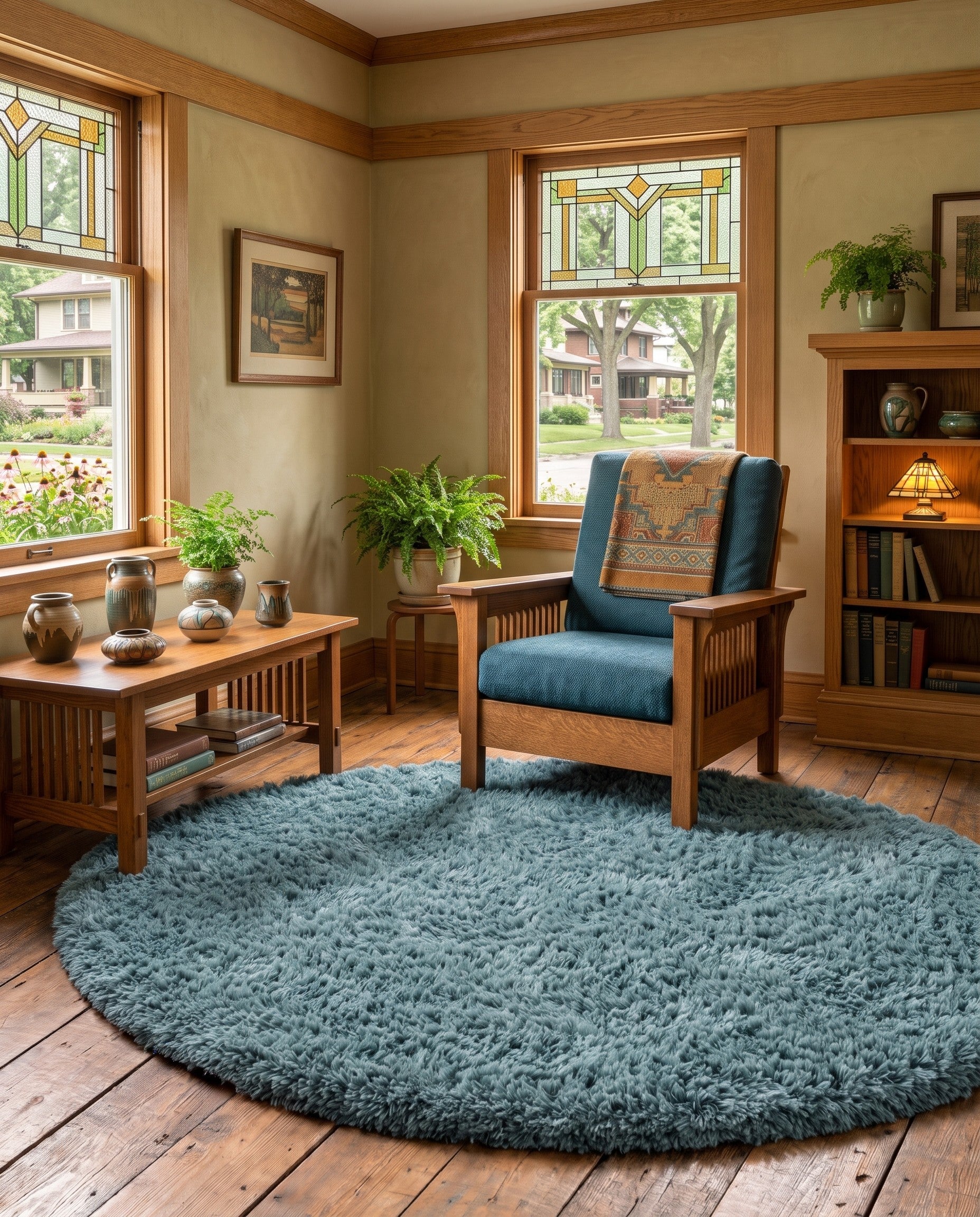 4' x 4' Infinity Shag Round Rug