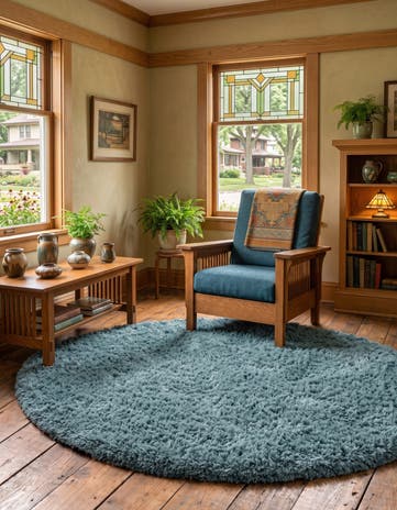 4' x 4' Infinity Shag Round Rug
