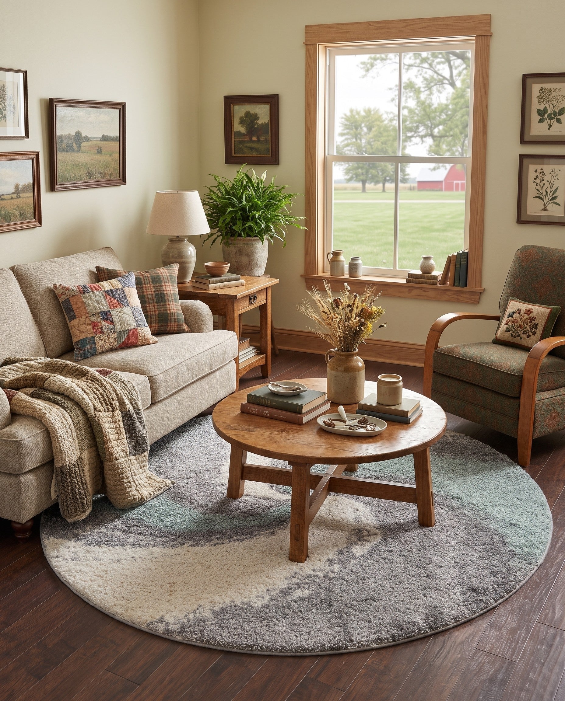 Sage Green Soft Touch Shag Round Rug