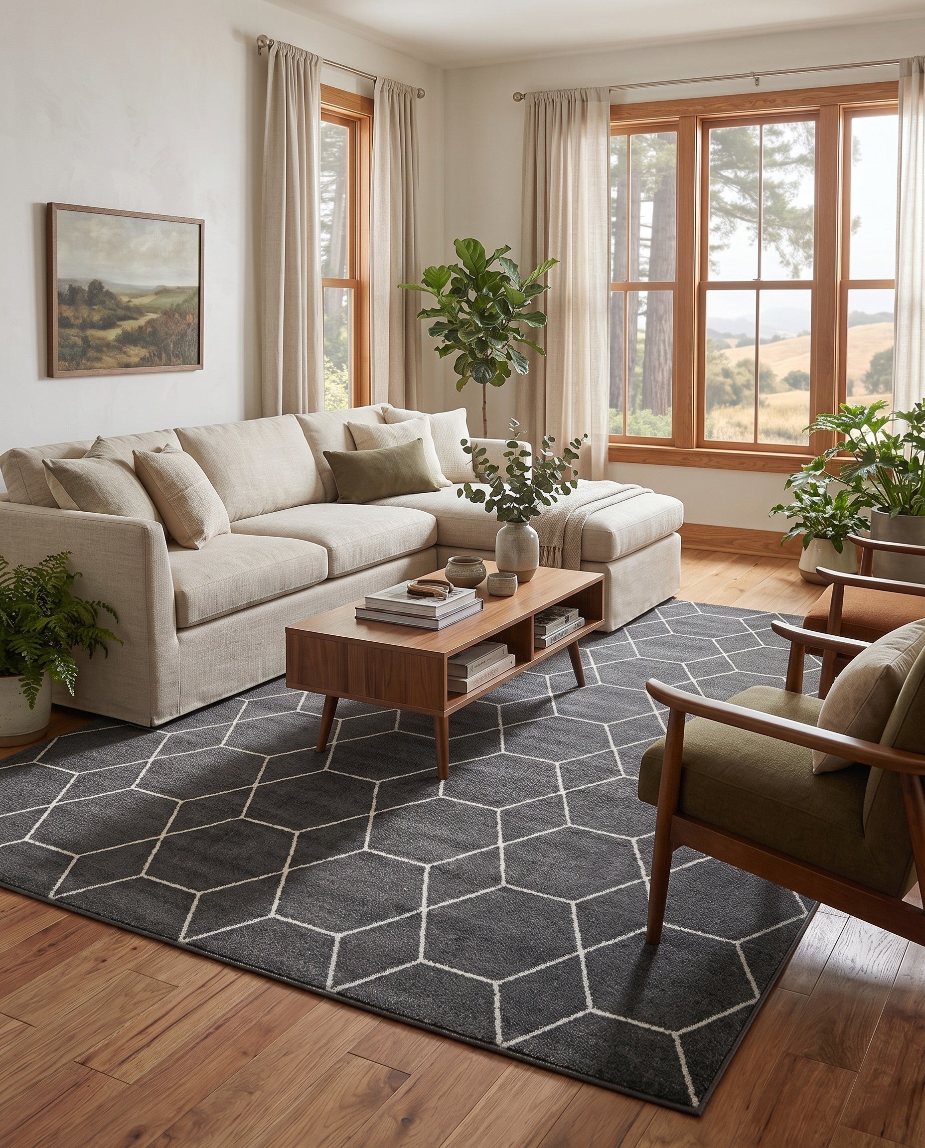 10' x 13' Lattice Frieze Rug