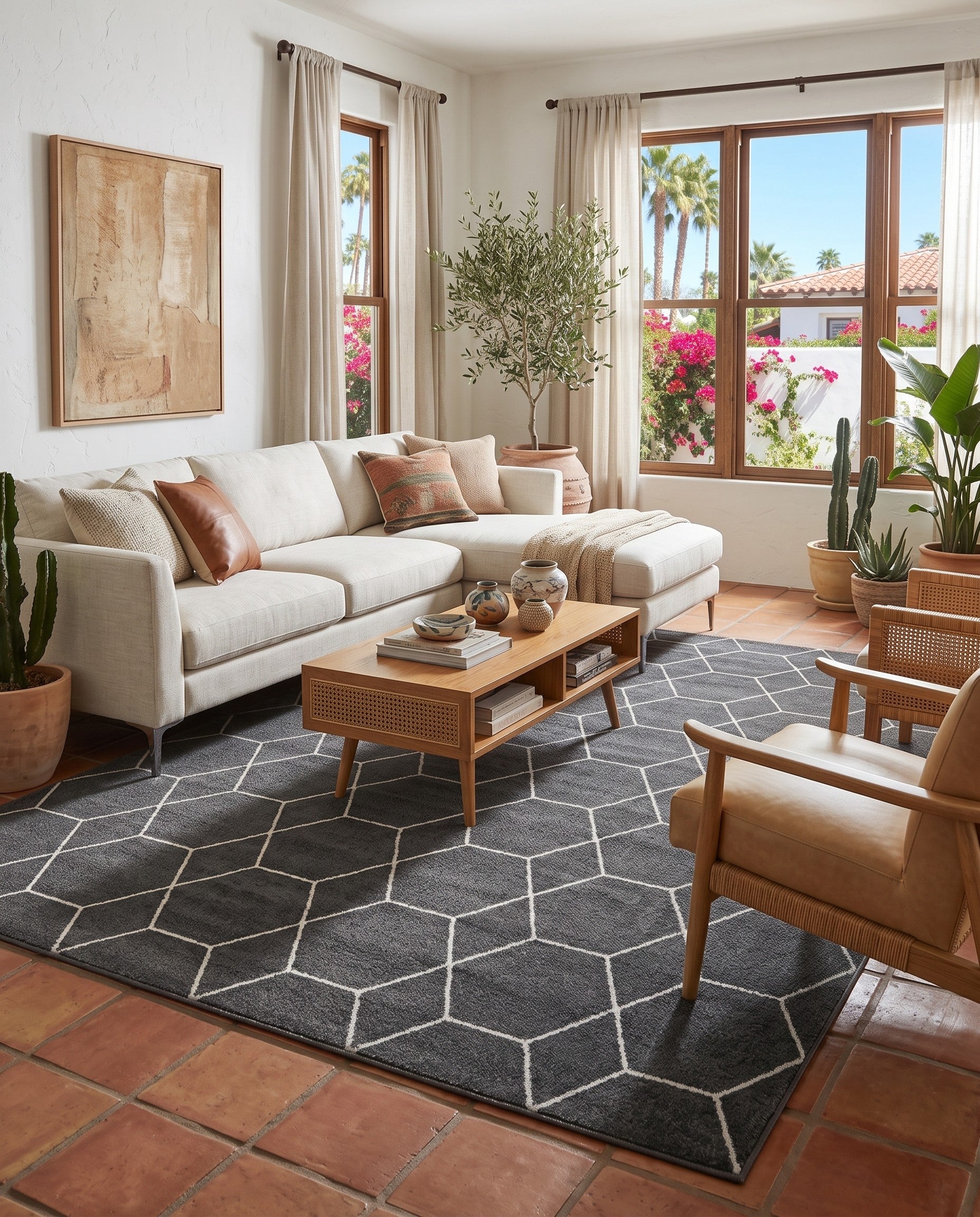 10' x 13' Lattice Frieze Rug