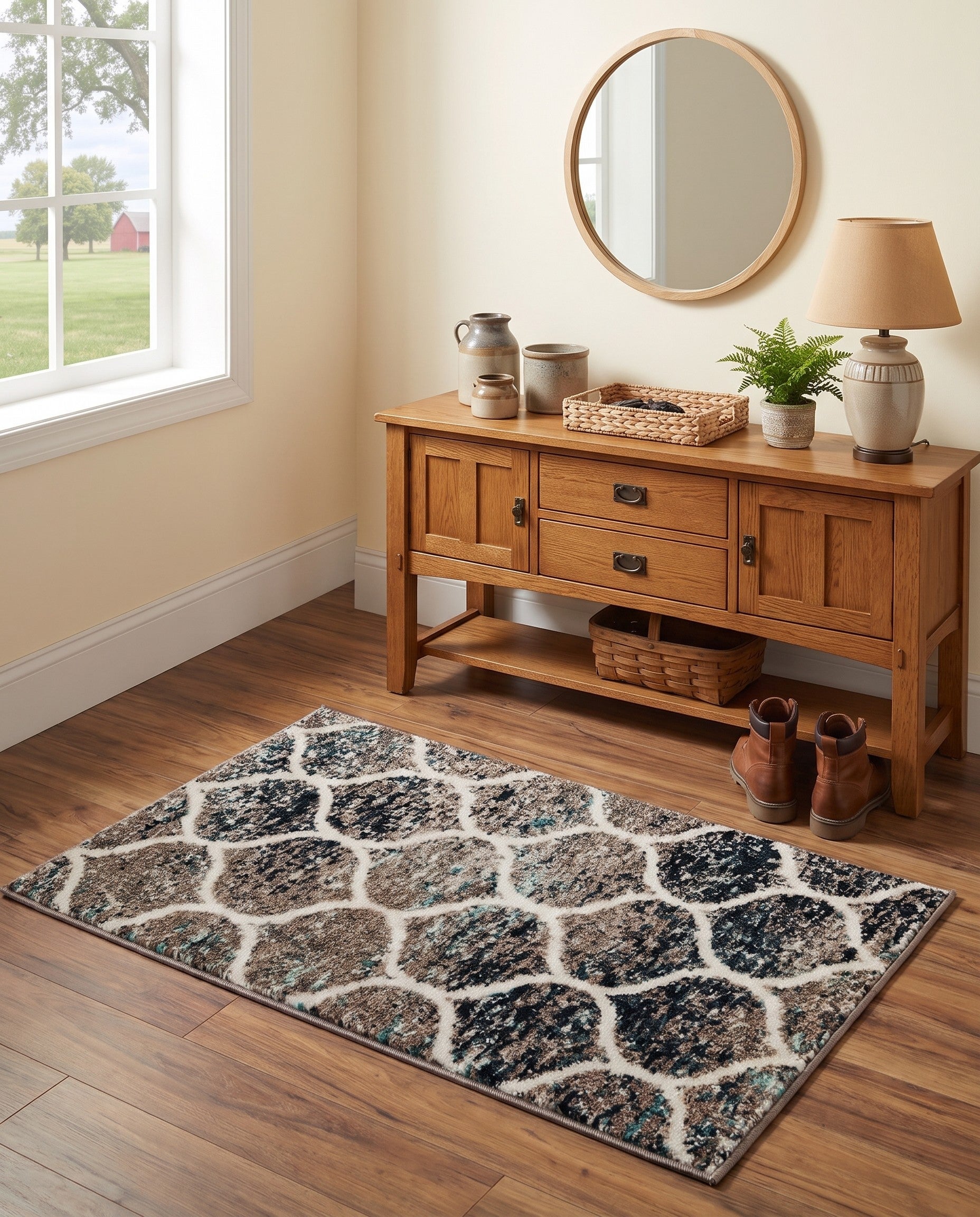 2' x 3' Lattice Frieze Rug