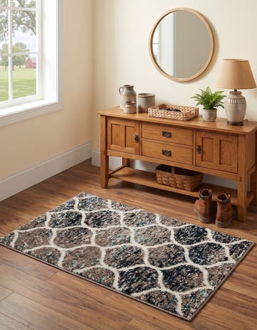 2' x 3' Lattice Frieze Rug