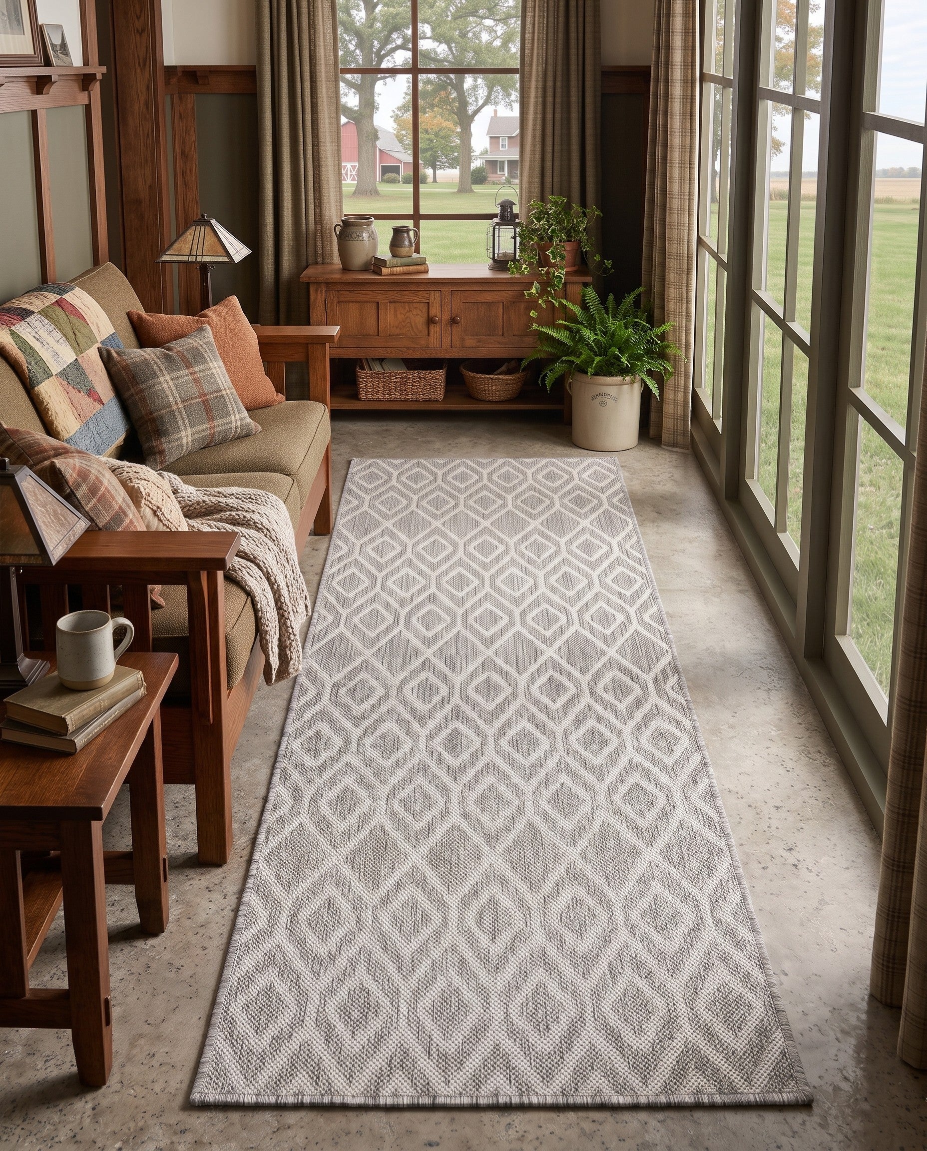 2' x 6' Easy-Clean Jill Zarin Turks and Caicos Indoor / Outdoor Runner Rug
