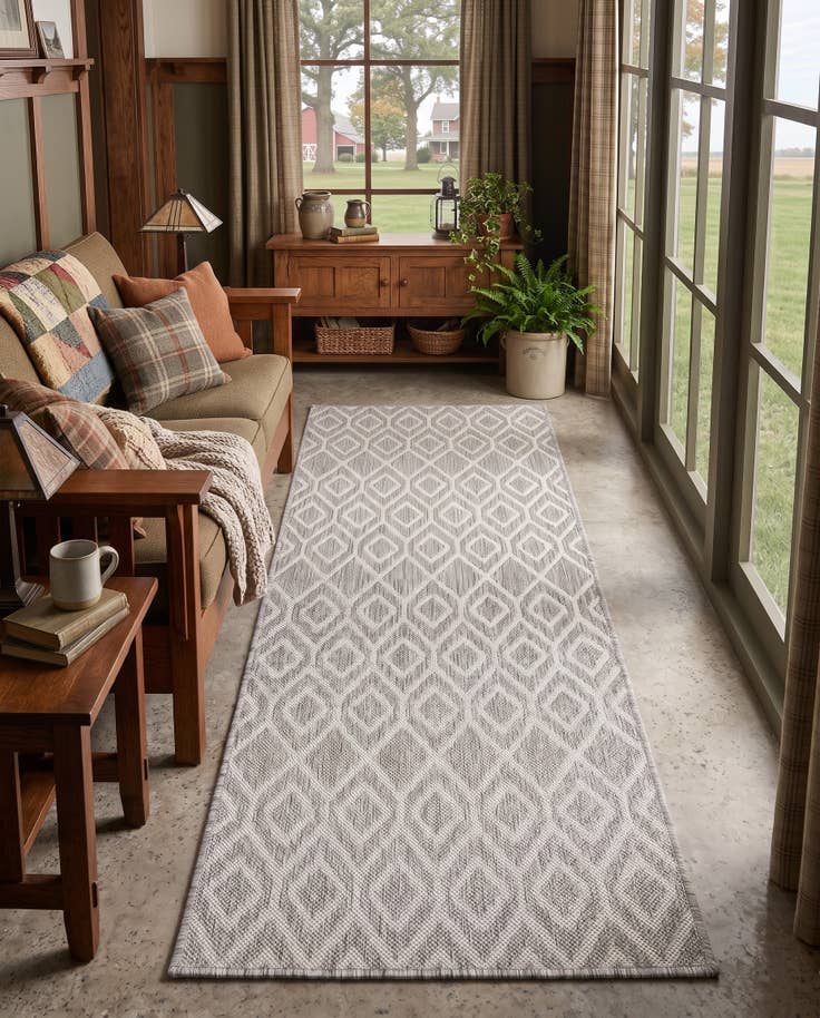 Detail image of 2' x 6' Easy-Clean Jill Zarin Turks and Caicos Indoor / Outdoor Runner Rug