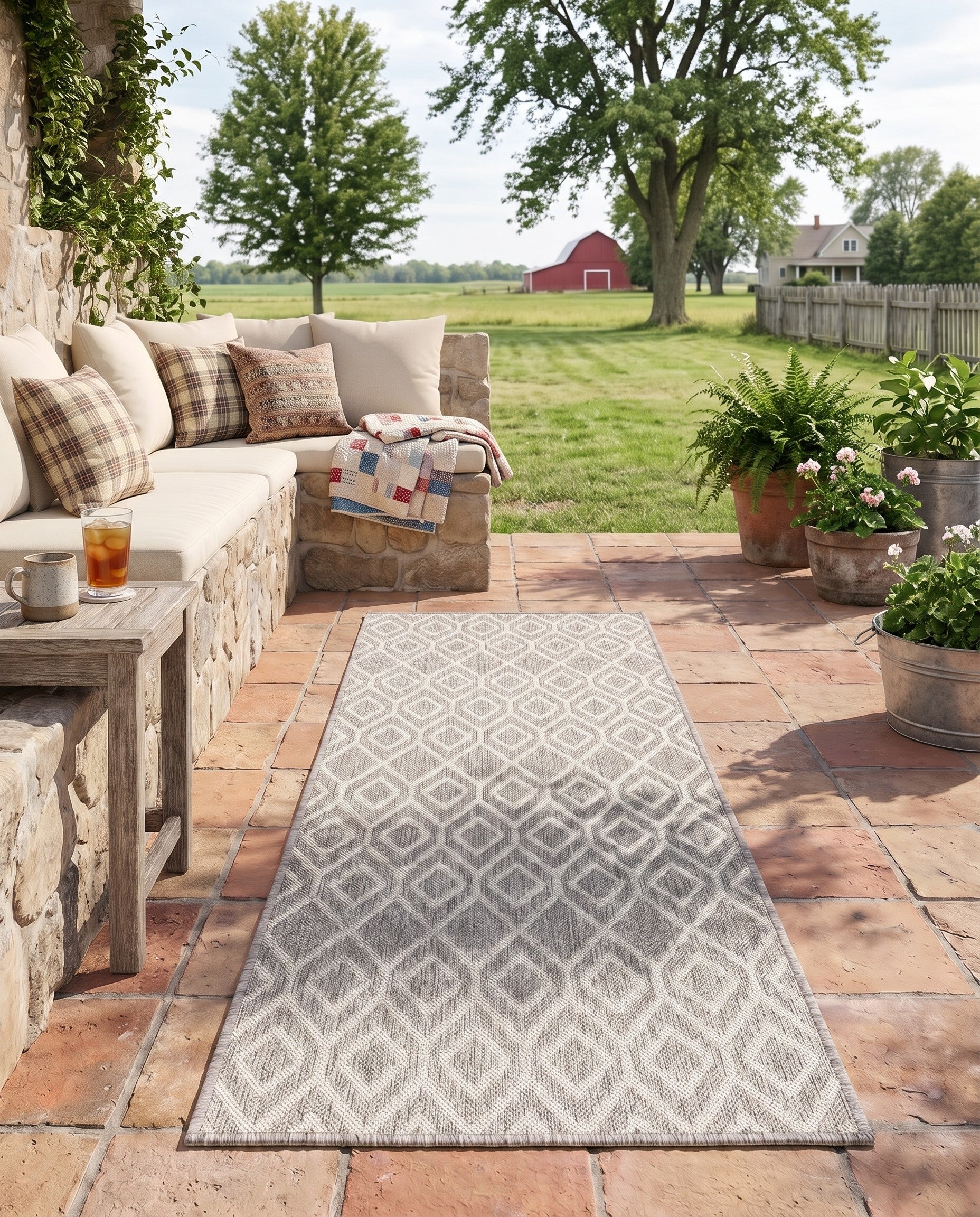 2' x 6' Easy-Clean Jill Zarin Turks and Caicos Indoor / Outdoor Runner Rug