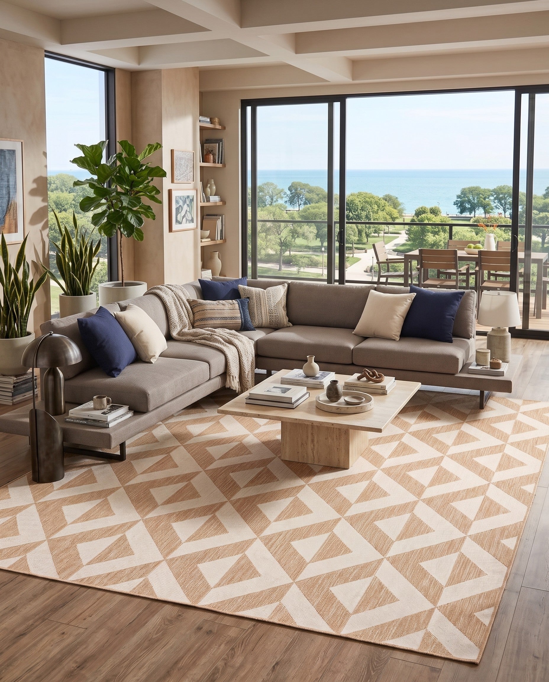 9' x 12' Easy-Clean Jill Zarin Napa Indoor / Outdoor Rug