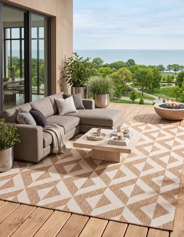 7' 10 x 7' 10 Easy-Clean Jill Zarin Napa Indoor / Outdoor Square Rug