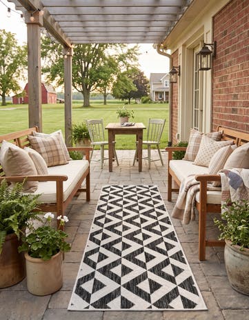 2' x 8' Easy-Clean Jill Zarin Napa Indoor / Outdoor Runner Rug