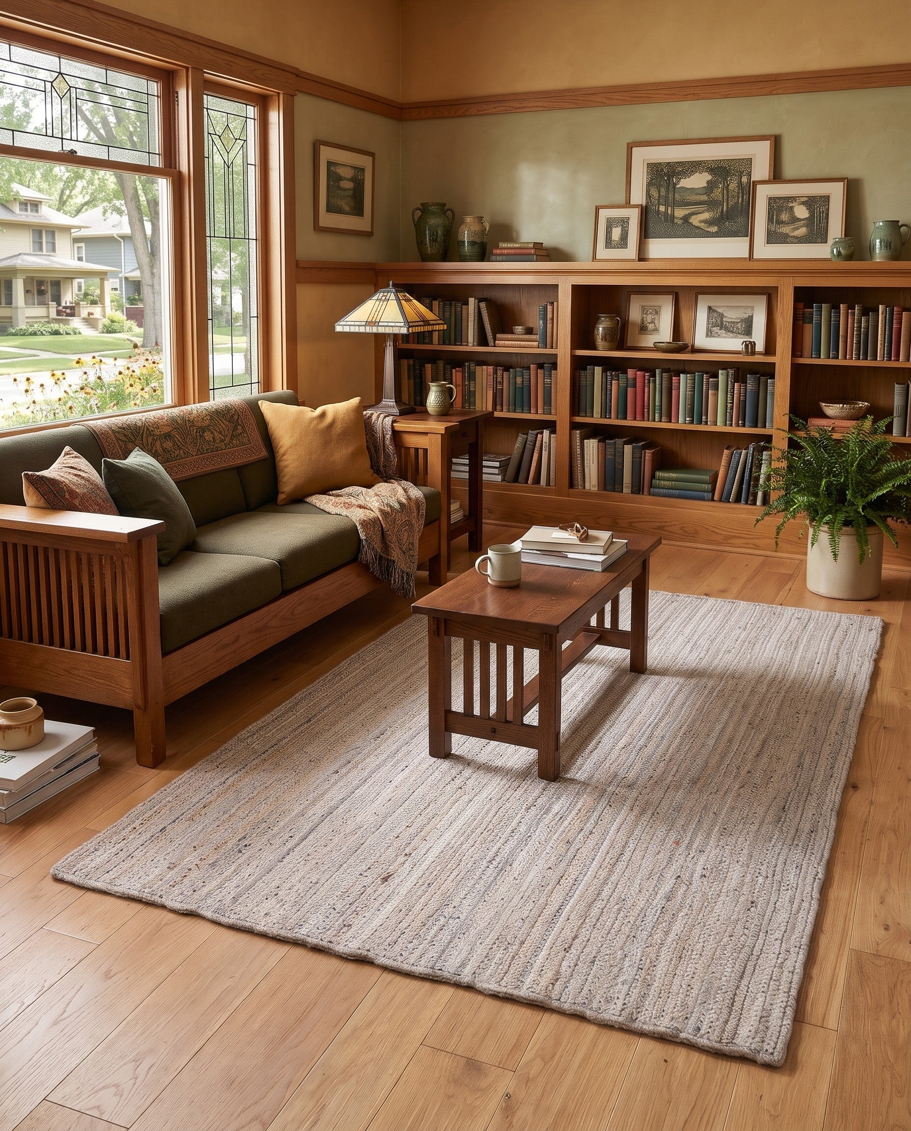 4' 1 x 6' 1 Handmade Braided Jute Rug