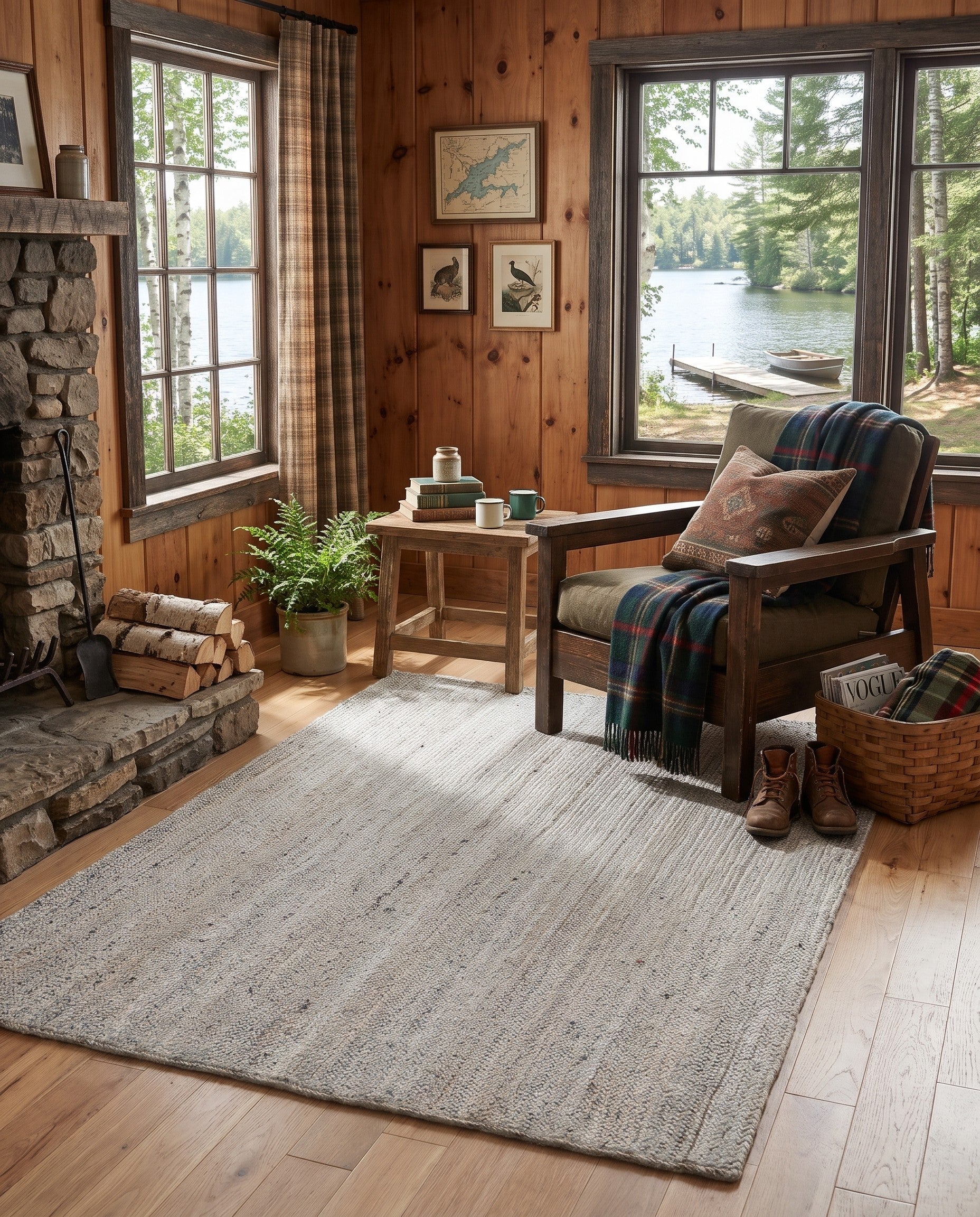 4' 1 x 6' 1 Handmade Braided Jute Rug