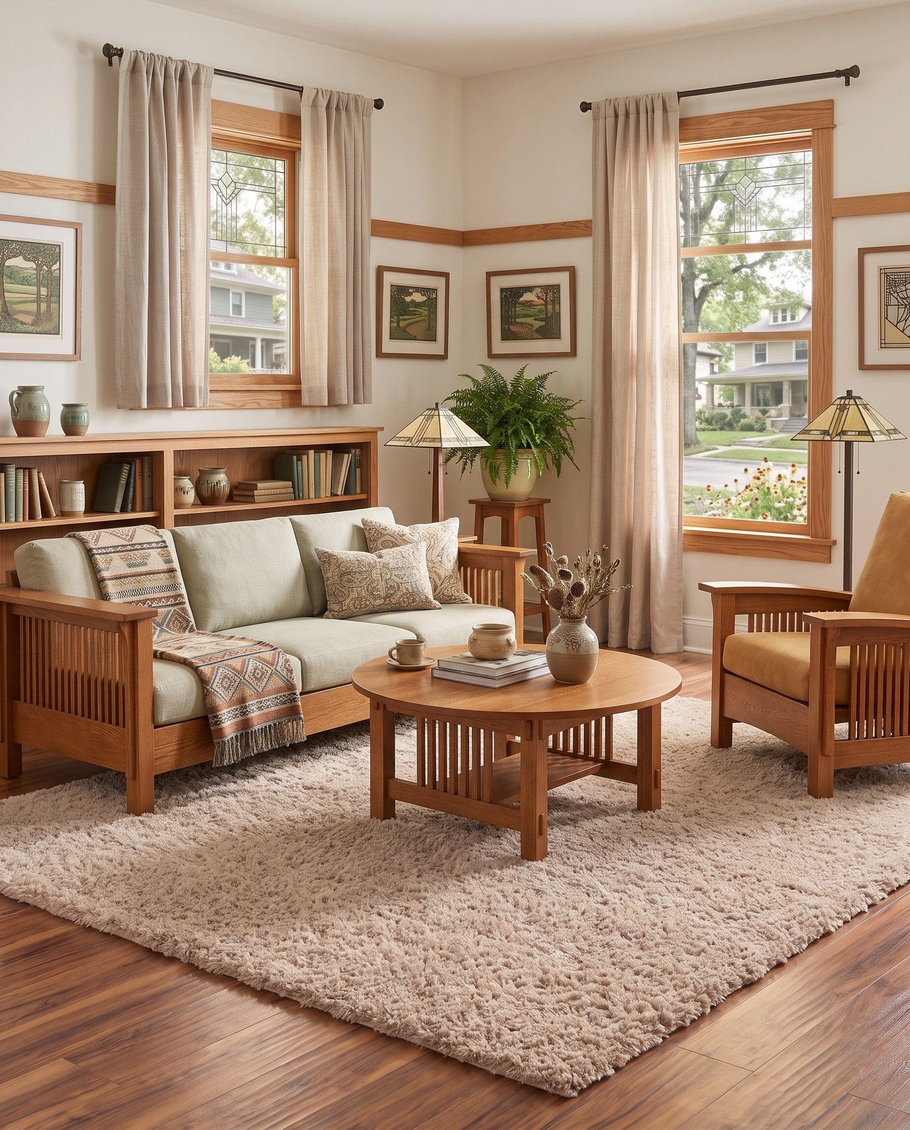 Linen Zermatt Shag Square Rug