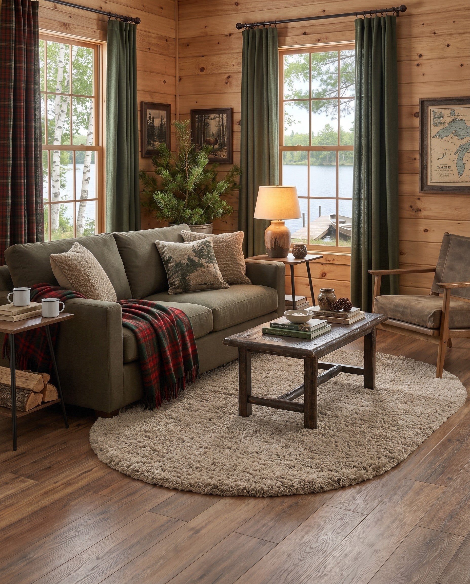 Linen Zermatt Shag Oval Rug