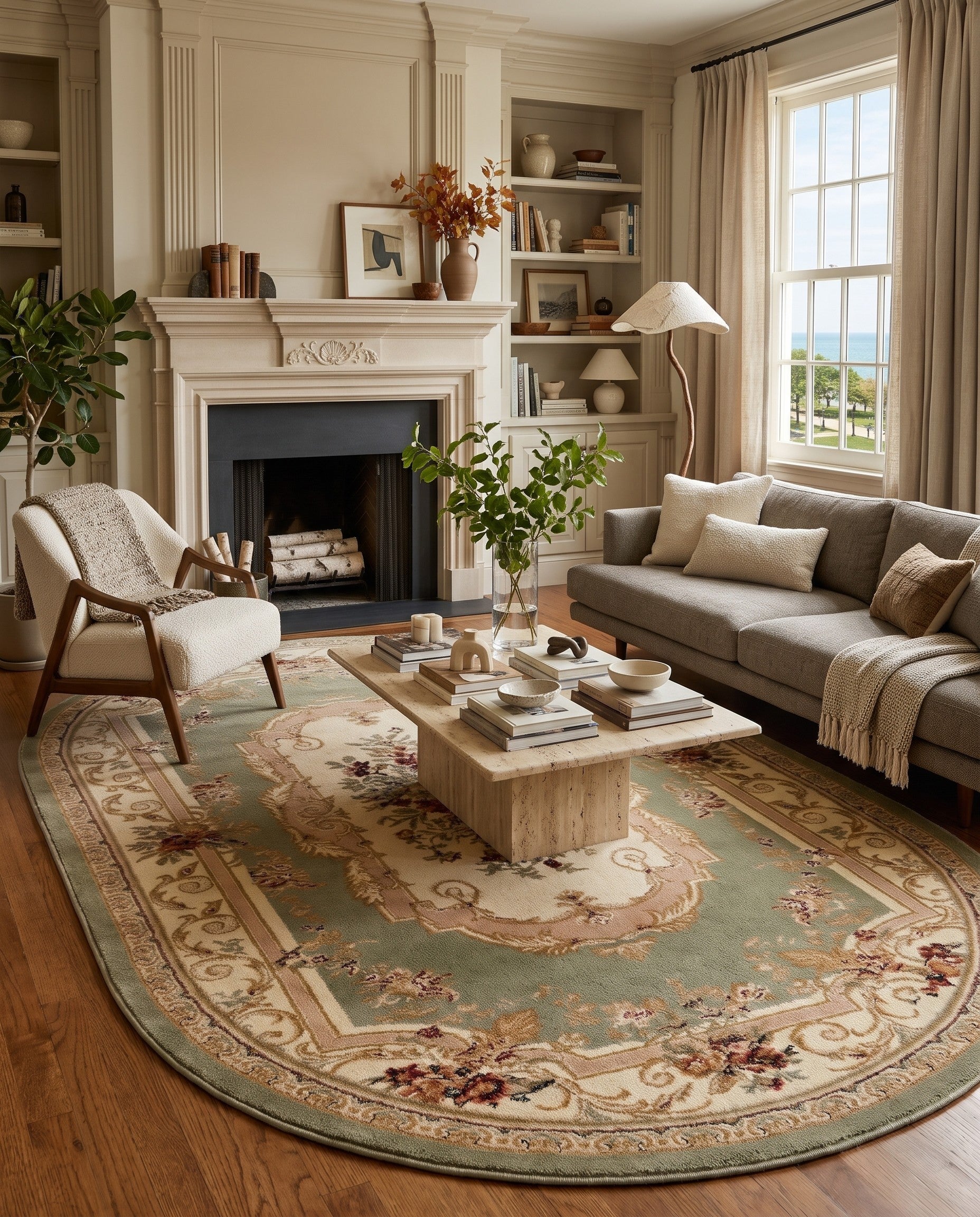 5' 3 x 8' Chateau Oval Rug