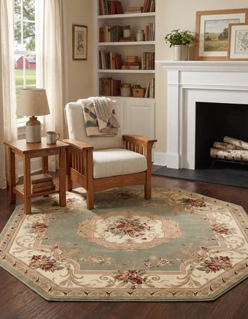 Green Chateau Octagon Rug