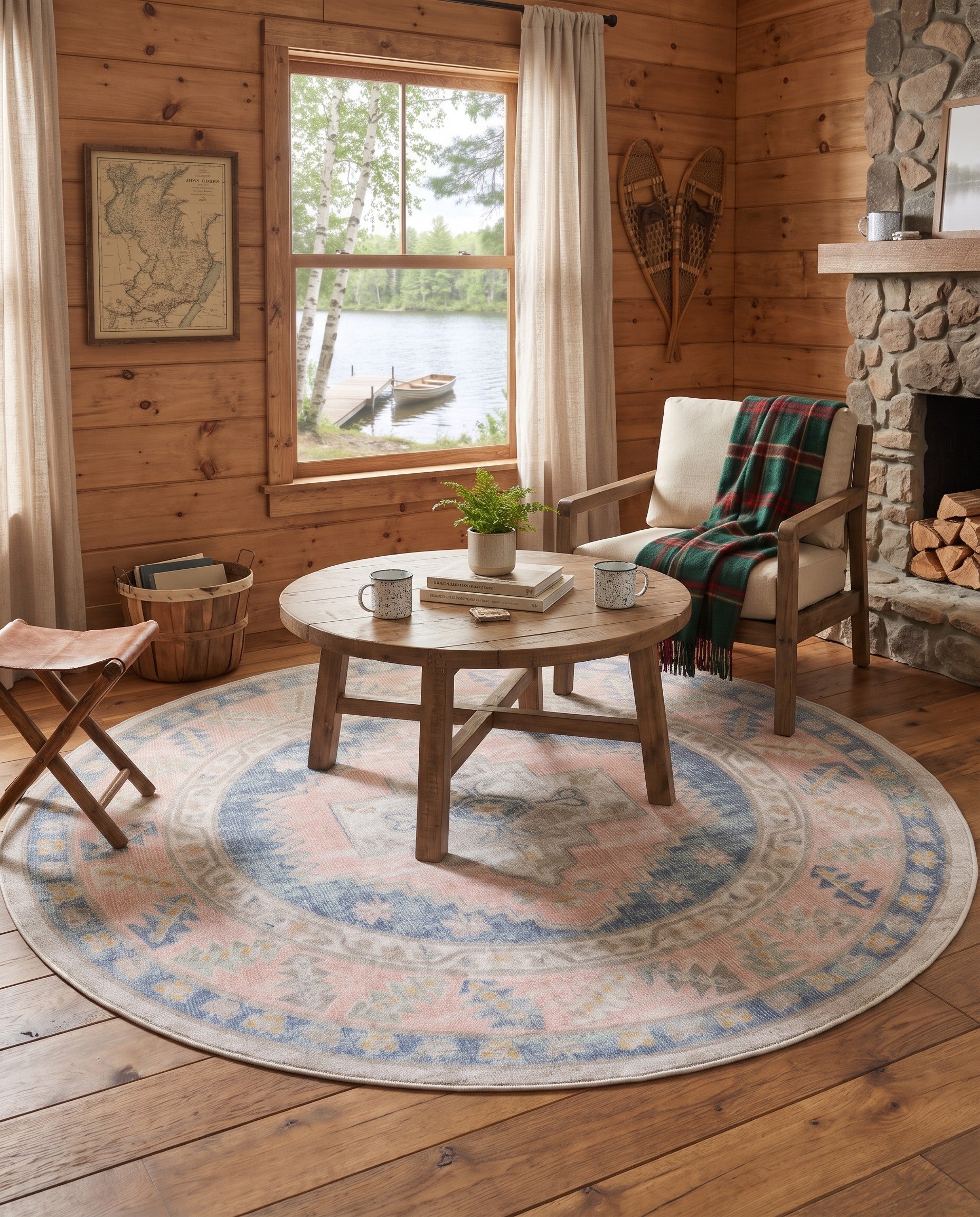 French Blue Whitney Round Rug