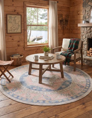 French Blue Whitney Round Rug
