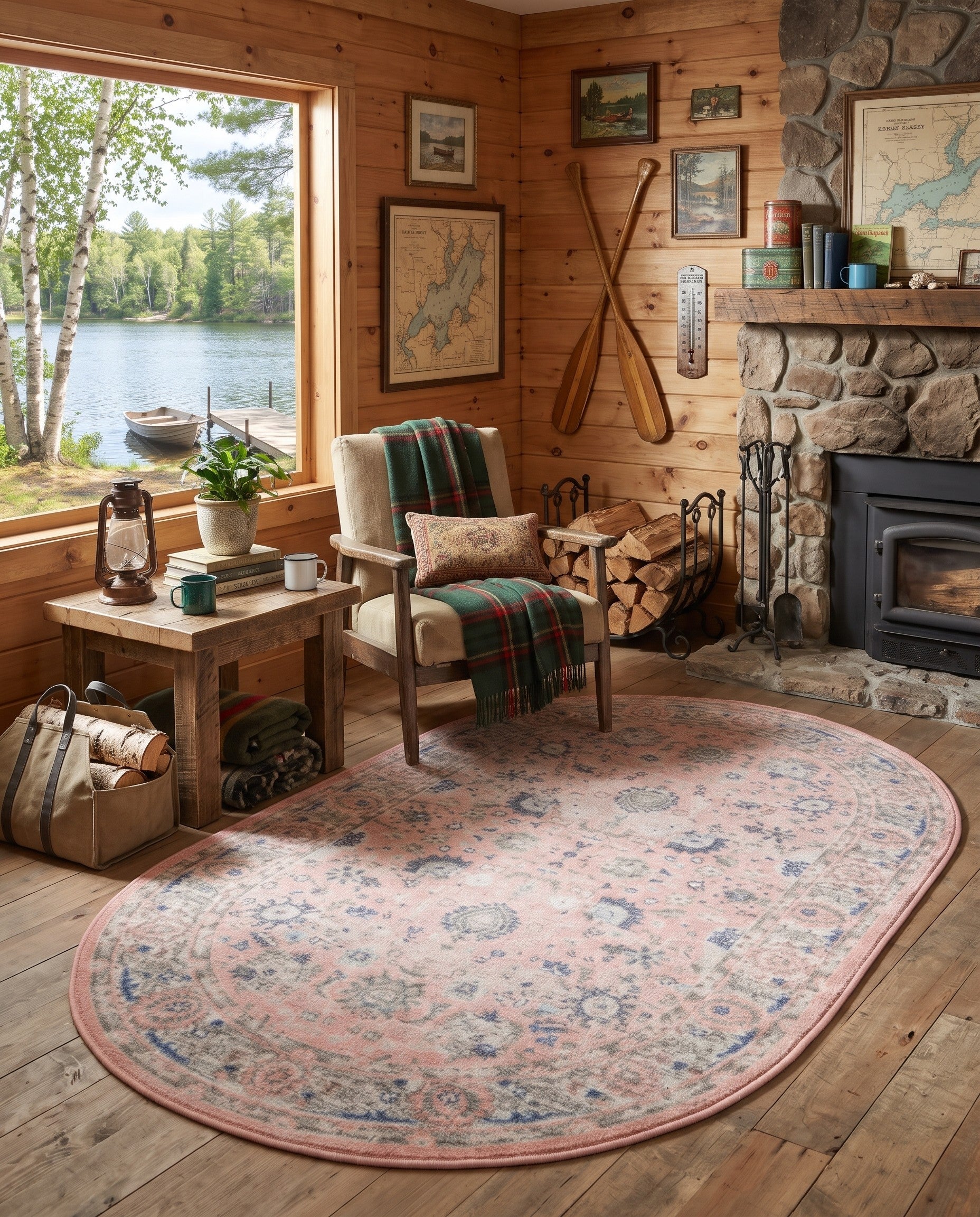Powder Pink Whitney Oval Rug