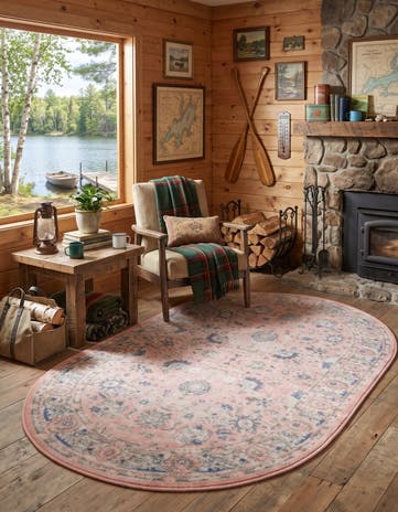 Powder Pink Whitney Oval Rug