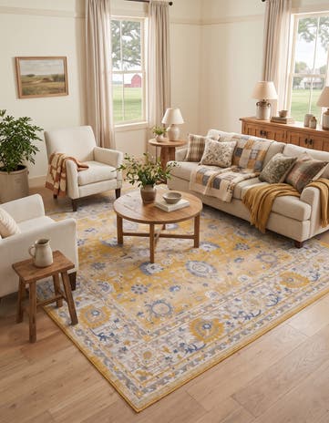 Tuscan Yellow Whitney Square Rug