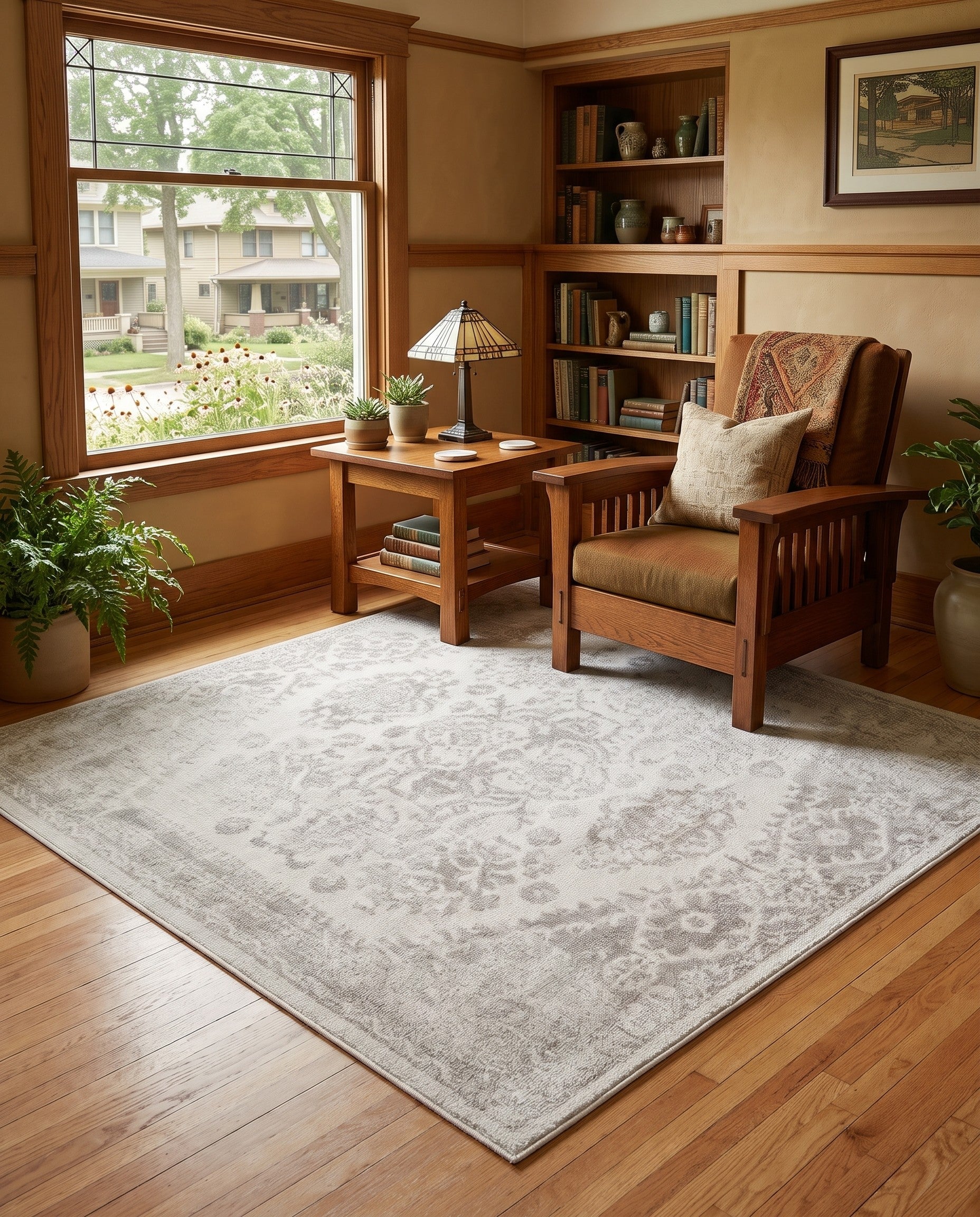 Cream Oxford Square Rug