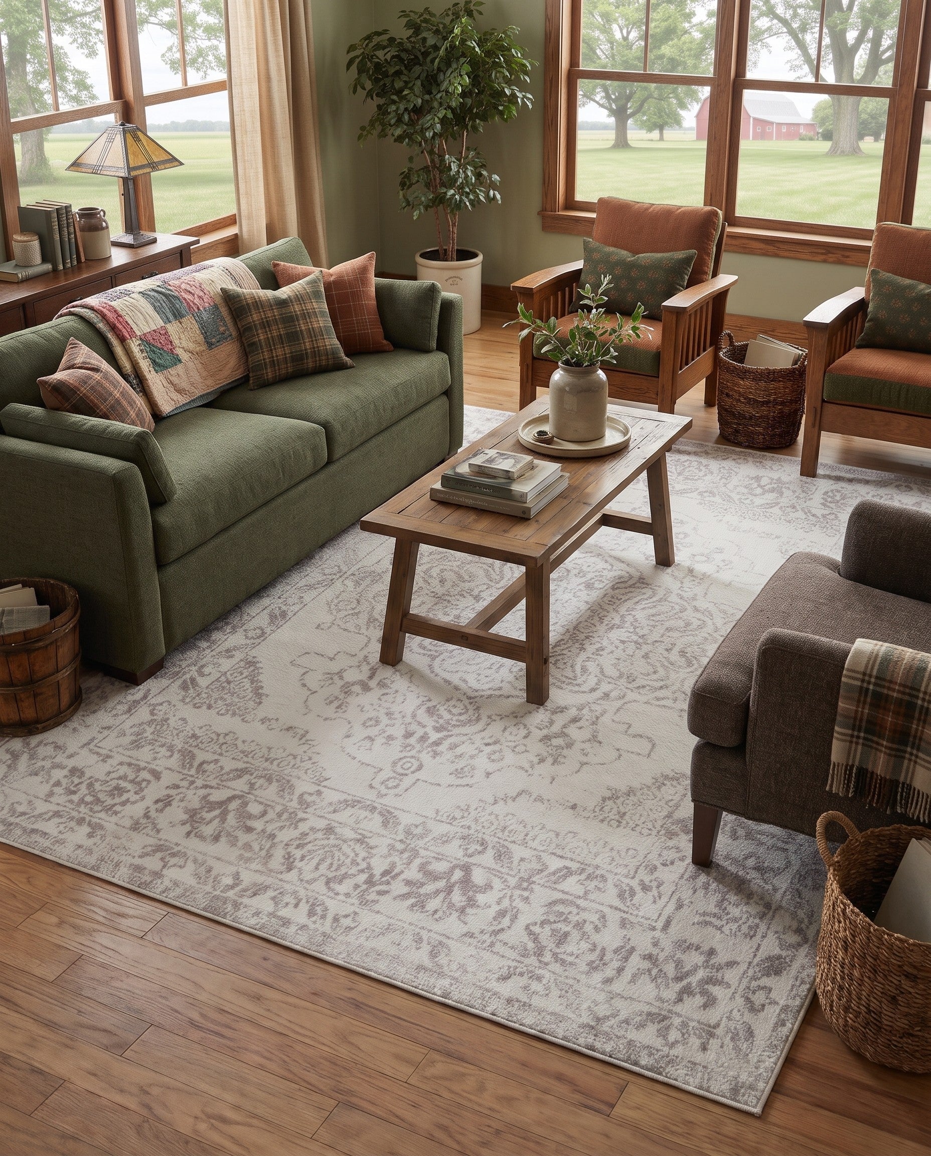 Ivory Oxford Rug