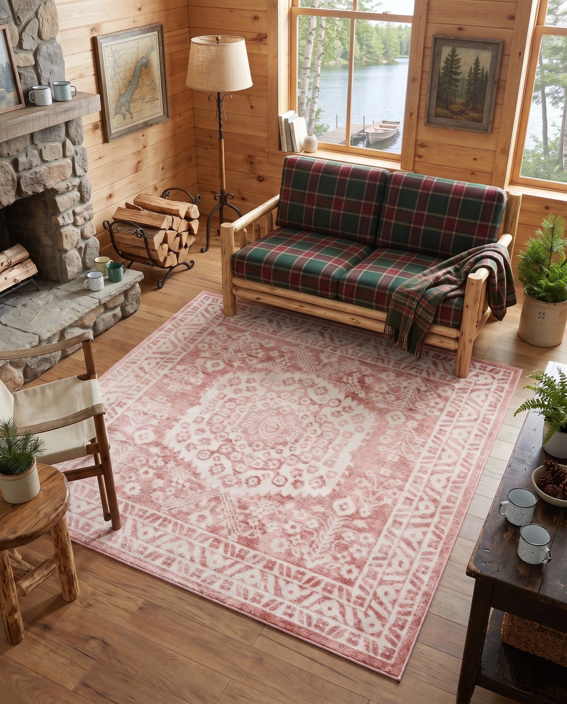Pink Oxford Brightwell Square Rug
