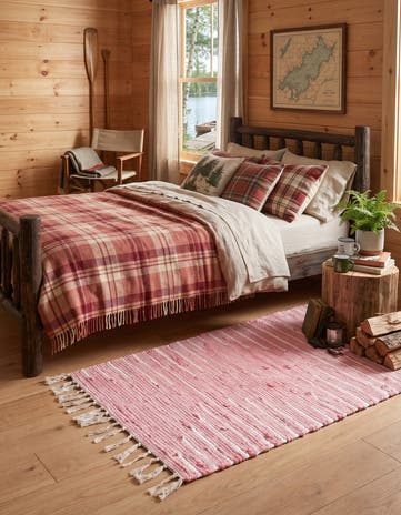 Rose Hand Woven Chindi Cotton Rug
