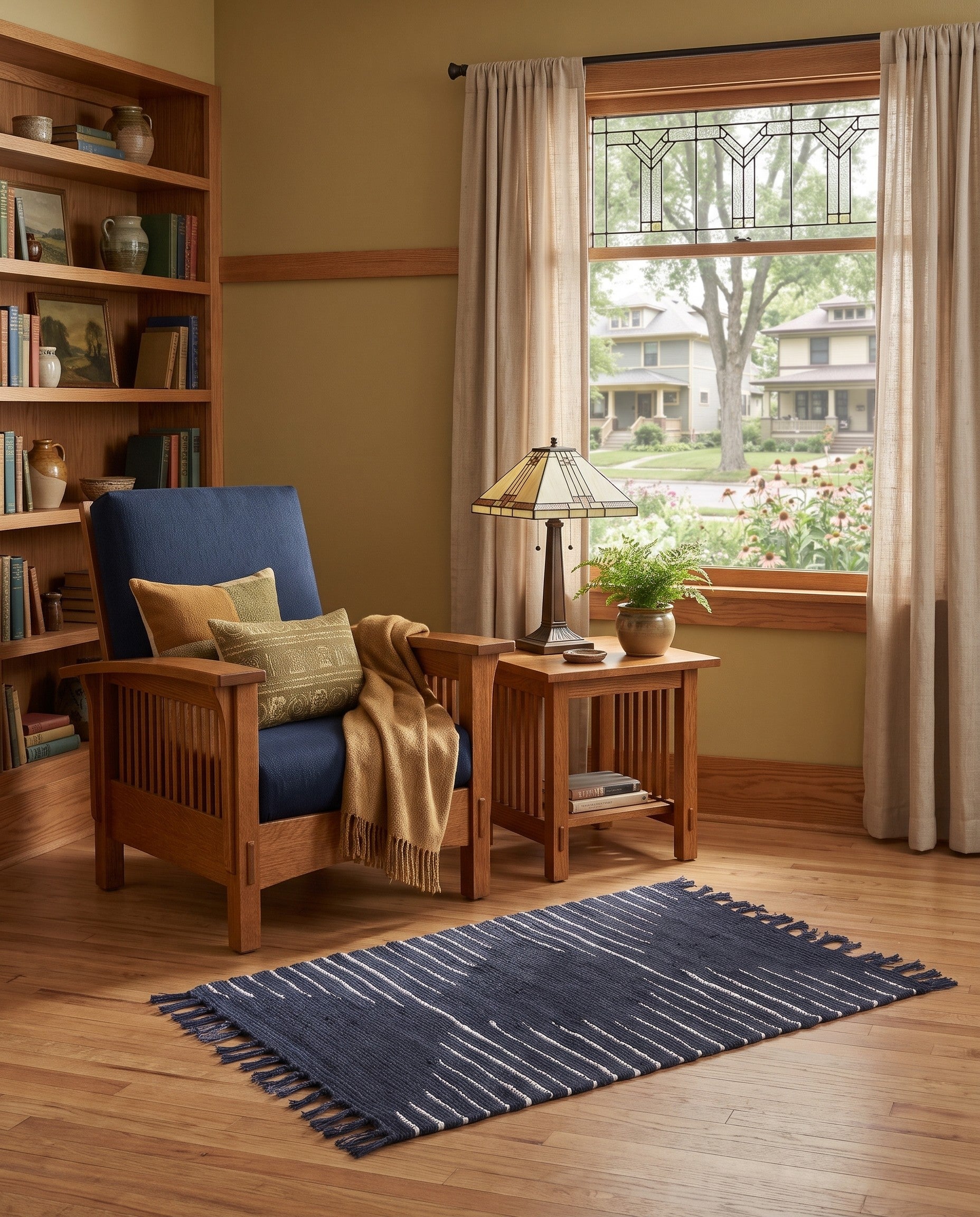 2' x 3' 1 Hand Woven Chindi Cotton Rug