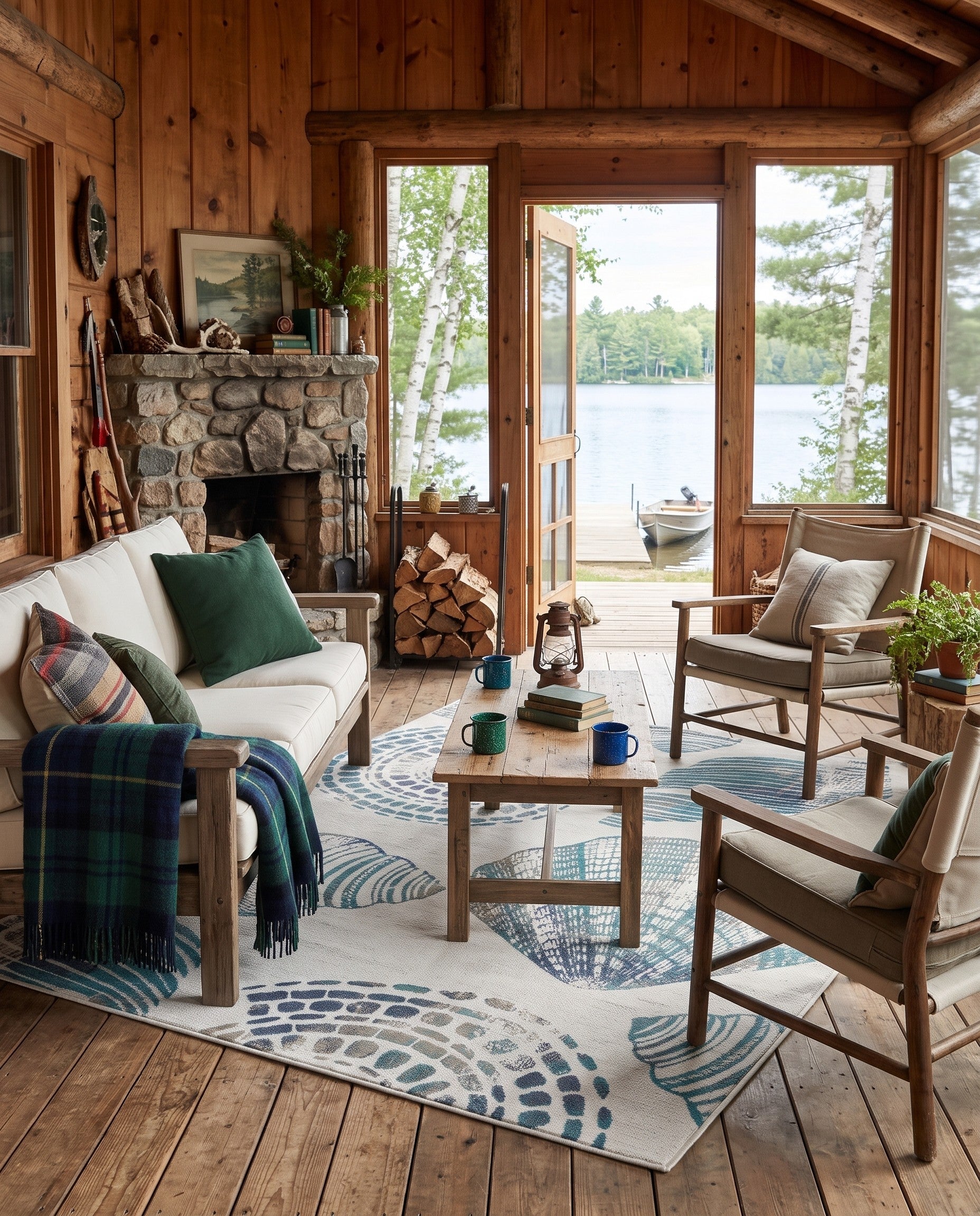 7' 10 x 10' Easy-Clean Emory Coastal Indoor / Outdoor Rug