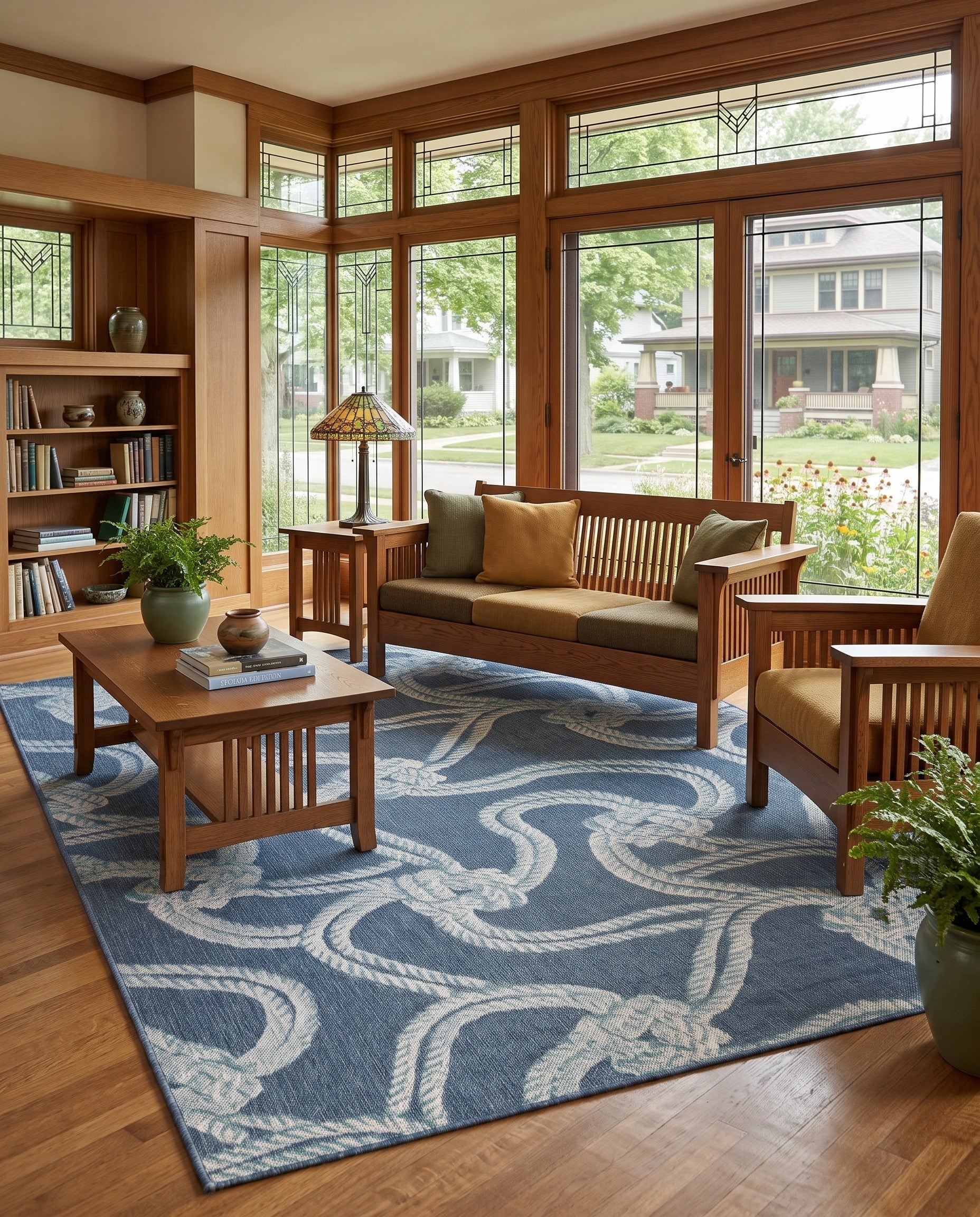 7' 10 x 10' Easy-Clean Anson Coastal Indoor / Outdoor Rug