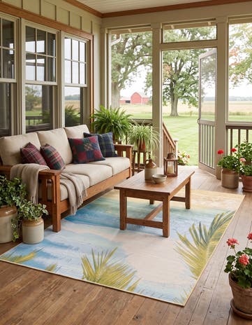 4' x 6' Easy-Clean Coastal Indoor / Outdoor Rug