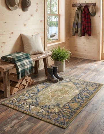 2' x 3' Easy-Clean Traditional Townsend Indoor / Outdoor Rug