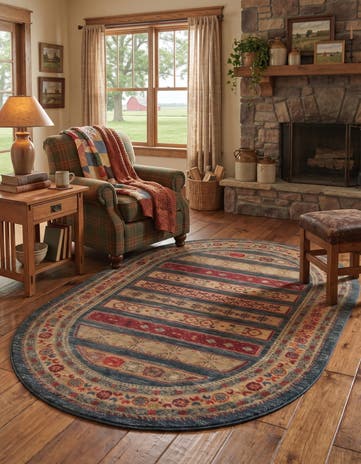 4' x 6' Kashkuli Gabbeh Oval Rug
