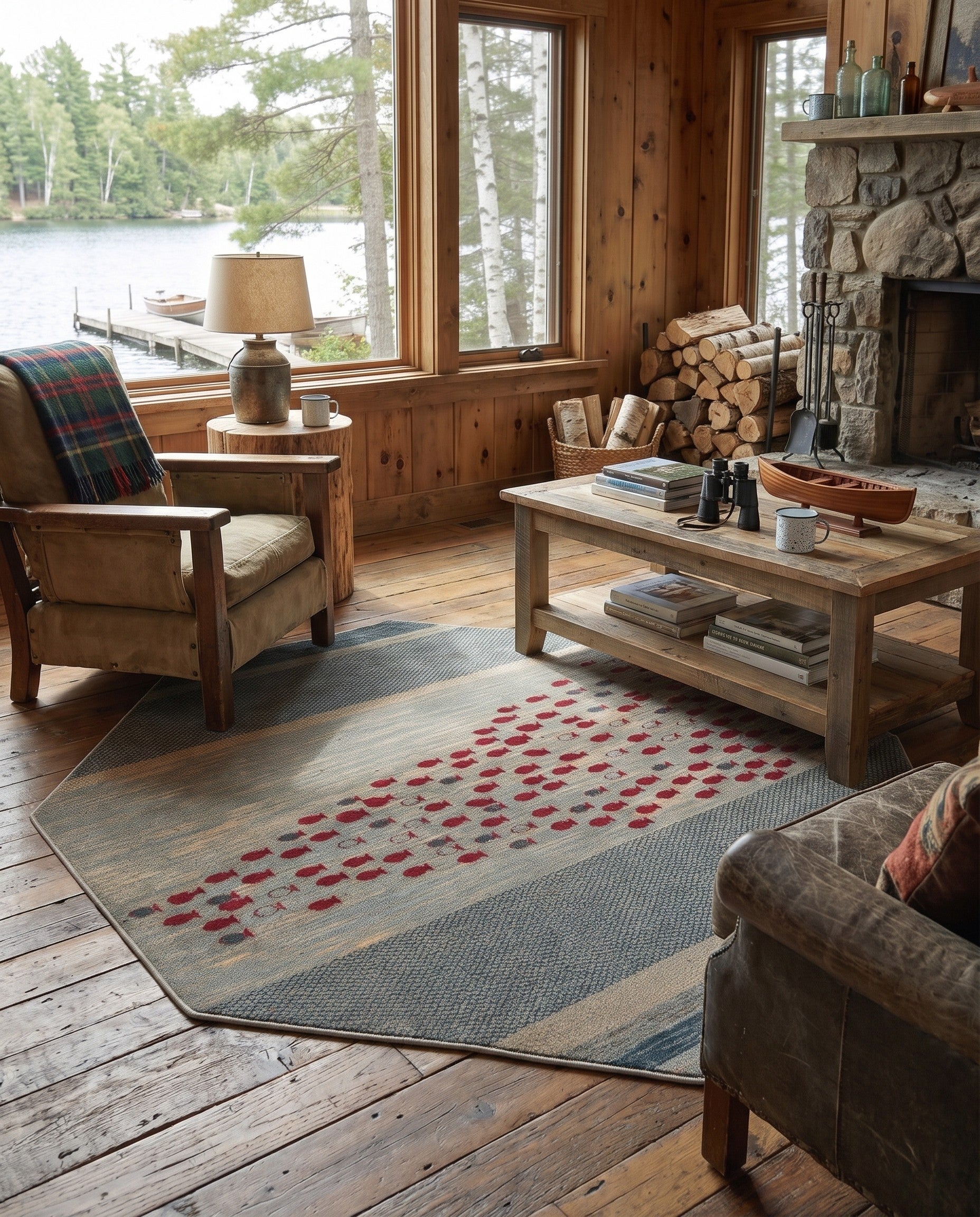 Blue Kashkuli Gabbeh Octagon Rug