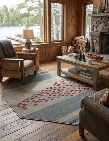 Blue Kashkuli Gabbeh Octagon Rug