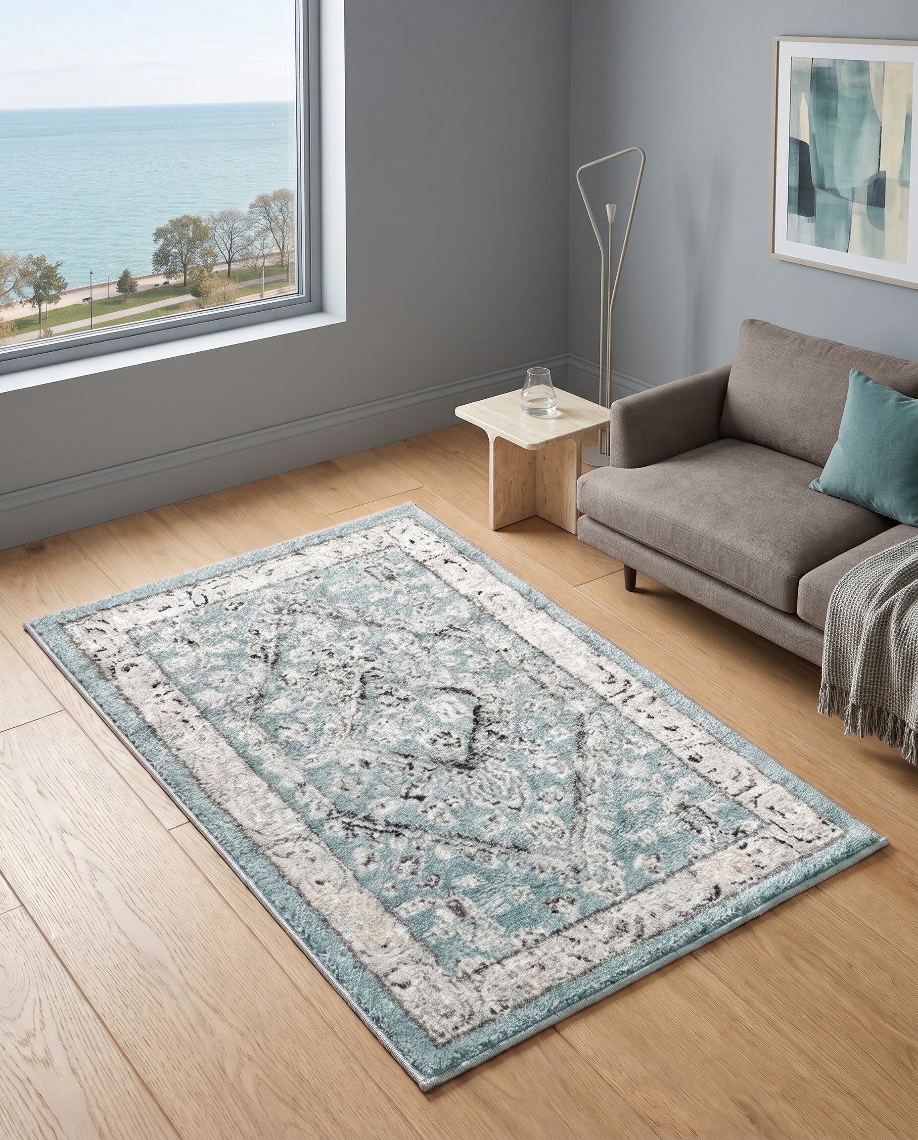 Aqua Blue Aurelia Rug