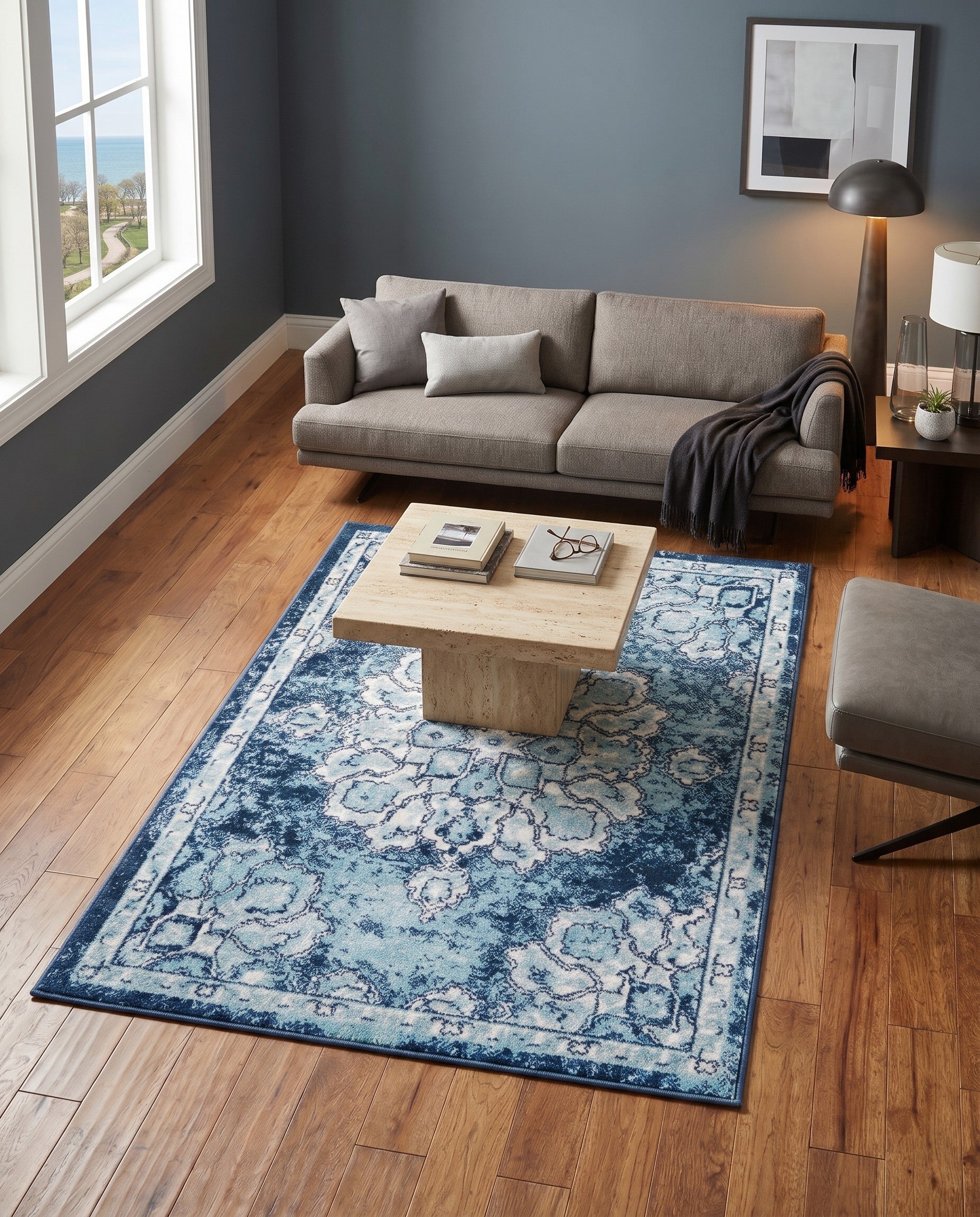 Navy Blue Parker Rug