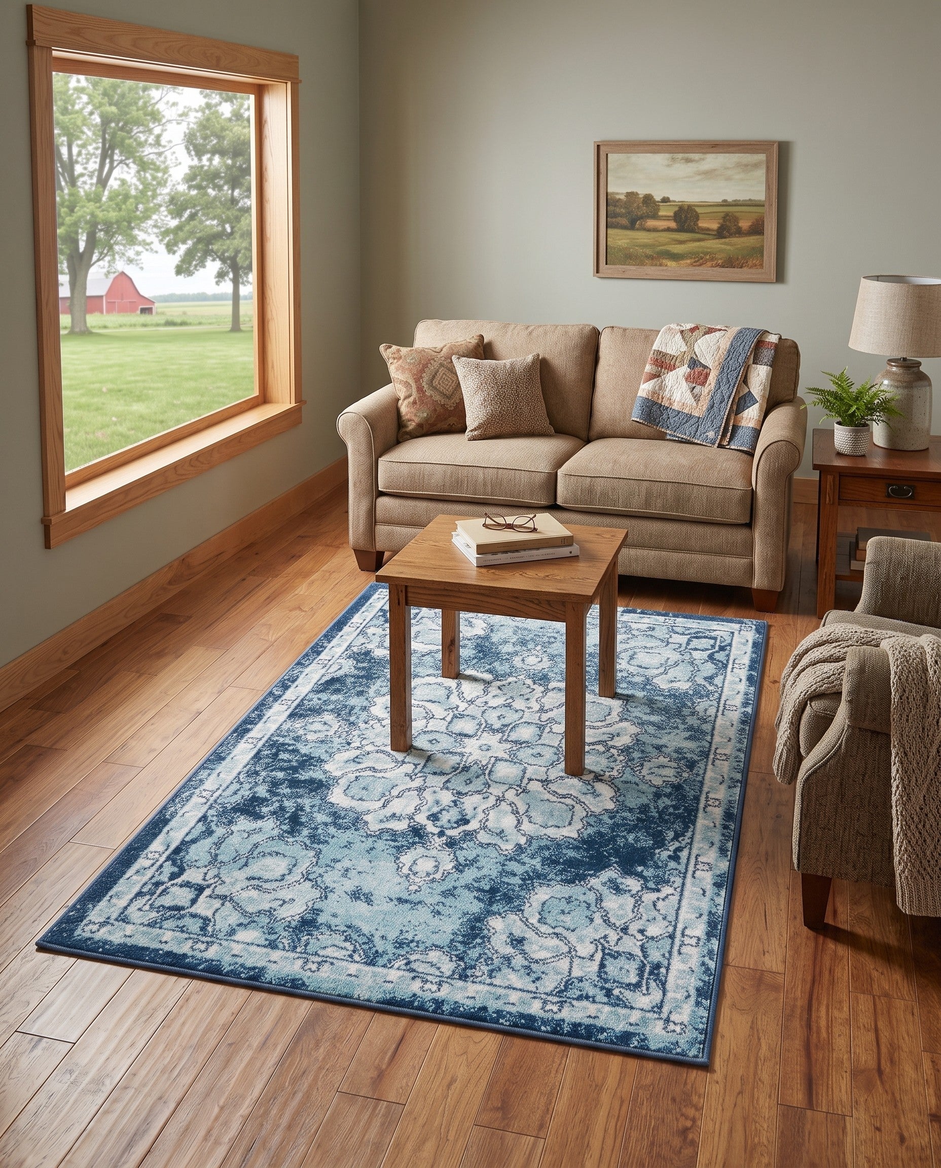 Navy Blue Parker Rug