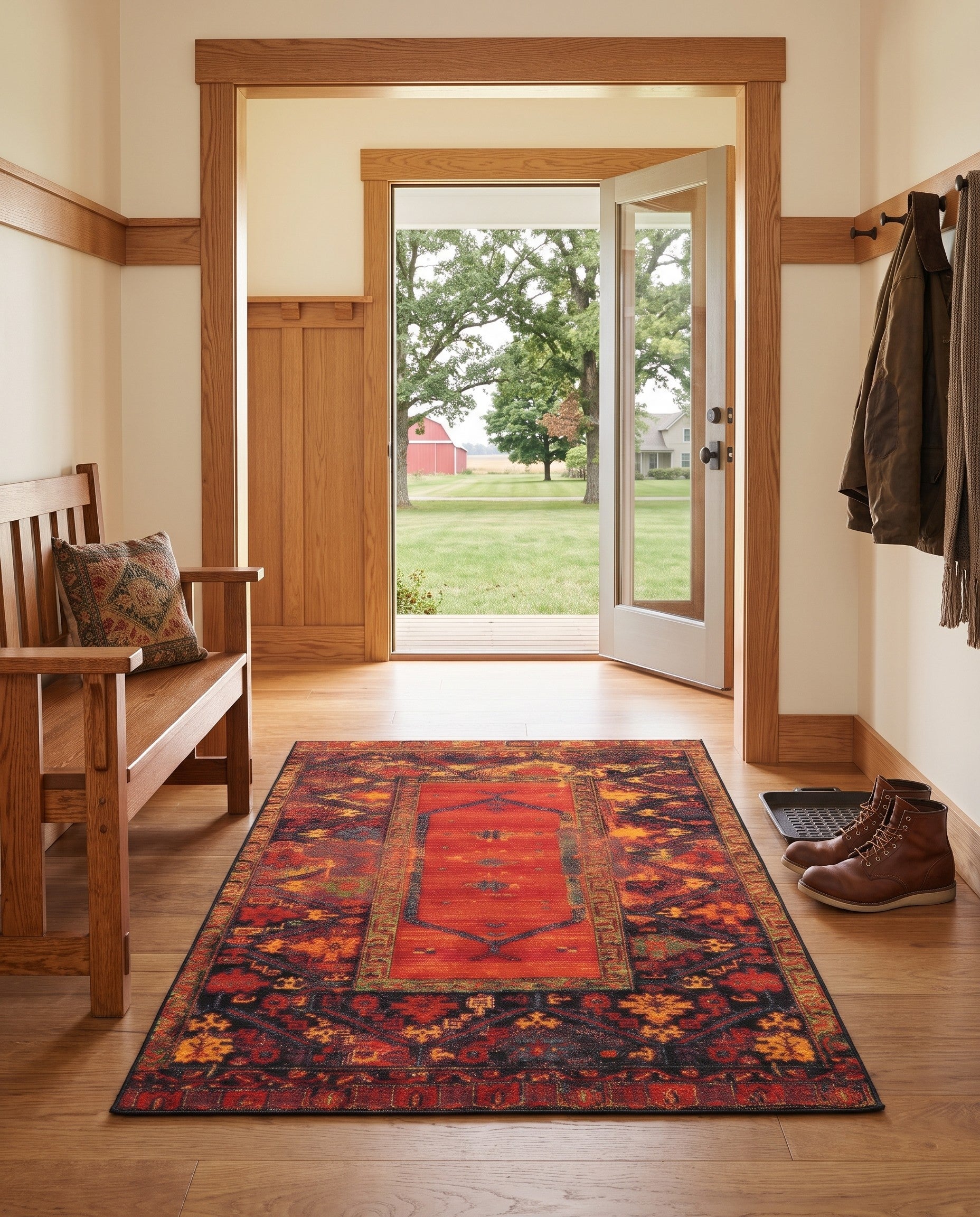2' x 3' Easy-Clean Tribal Indoor / Outdoor Rug