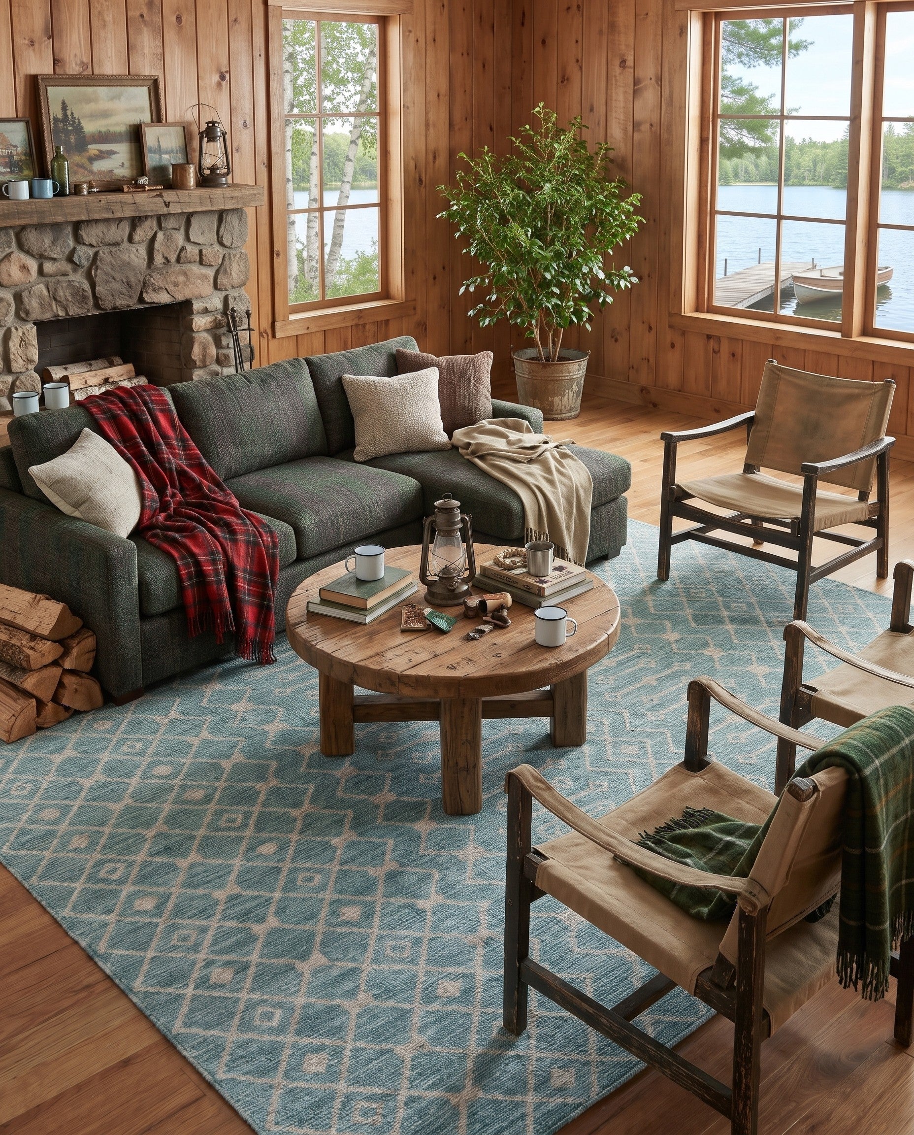 10' x 13' Easy-Clean Lattice Indoor / Outdoor Rug
