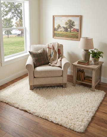 Bone Marilyn Monroe™ Shag Rug