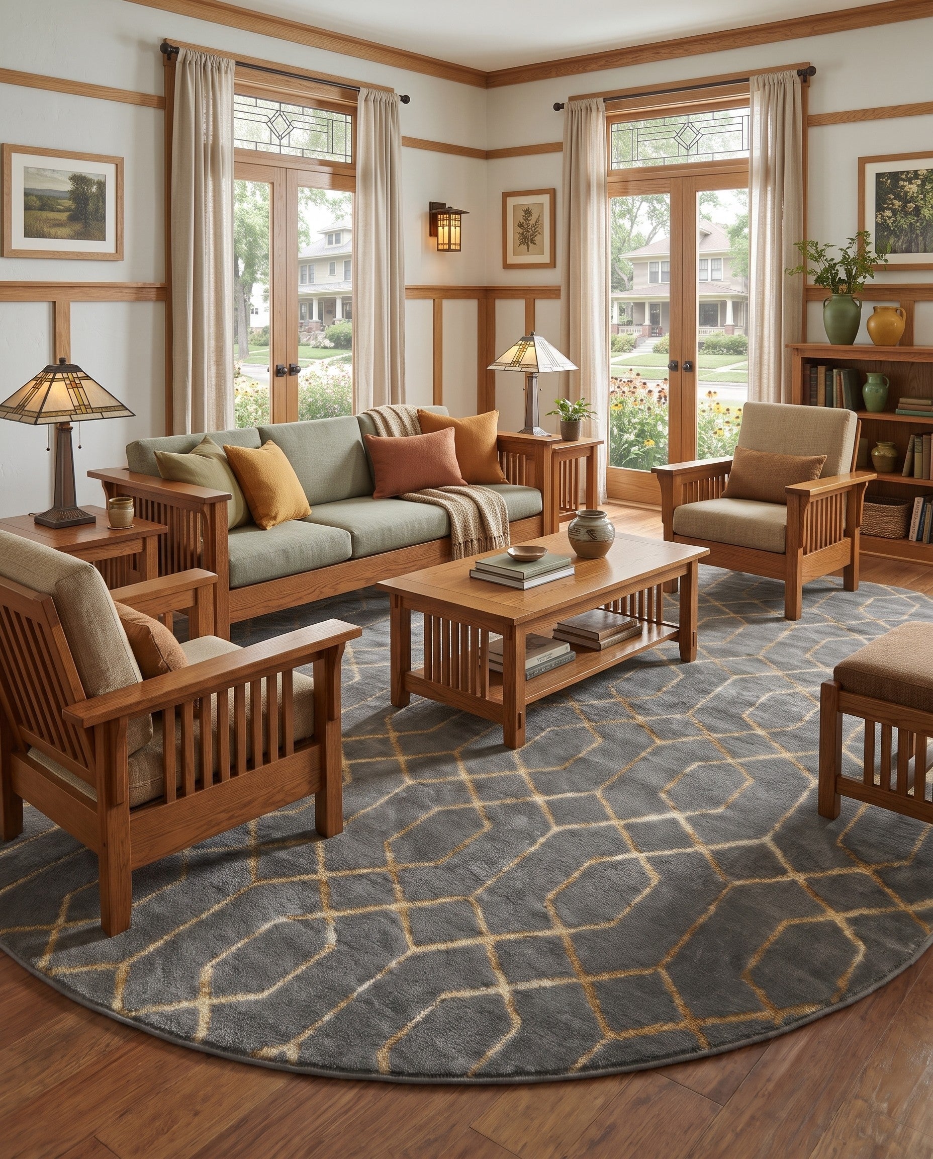 Gray and Gold Marilyn Monroe™ Glam Trellis Oval Rug