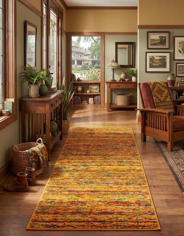 Yellow Calypso Runner Rug