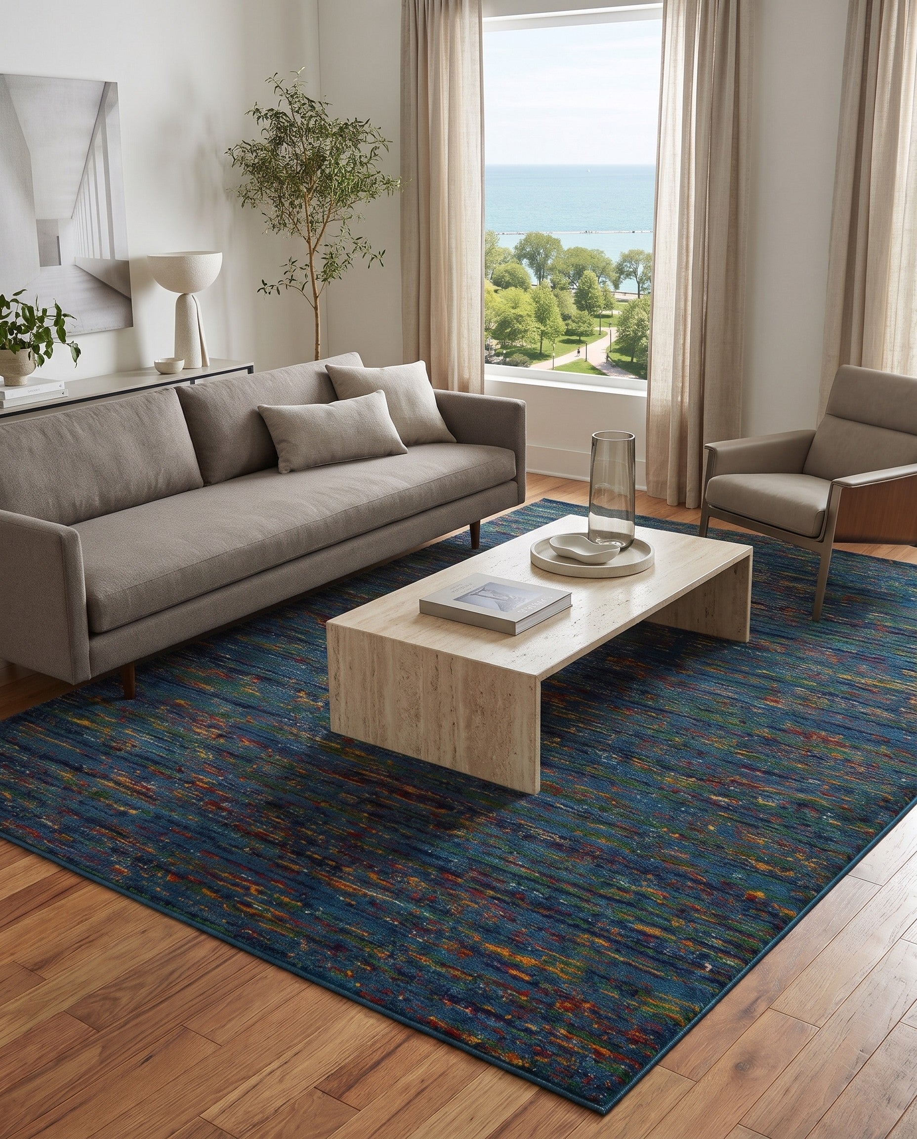 Navy Blue Calypso Rug